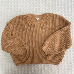 Cozy Knit Kids Sweater - Tan